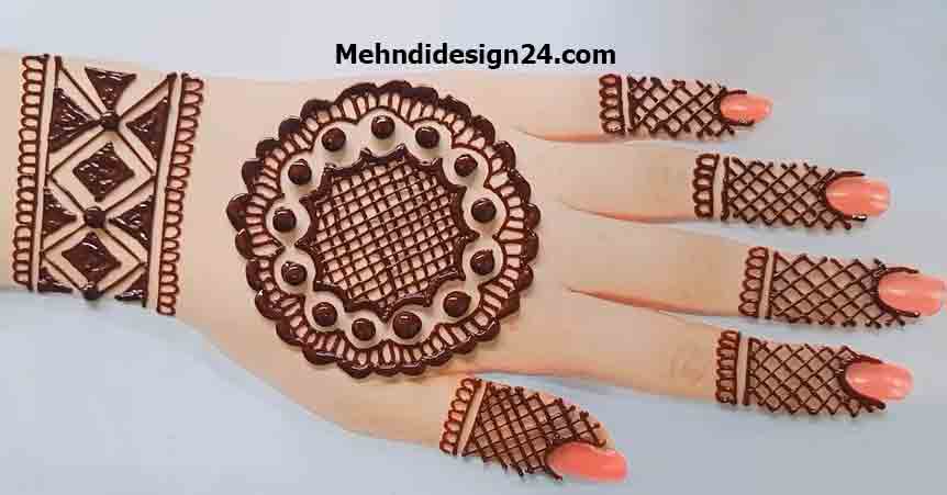 Simple Modern Back Hand Mehndi Design - Mehndi Design 24