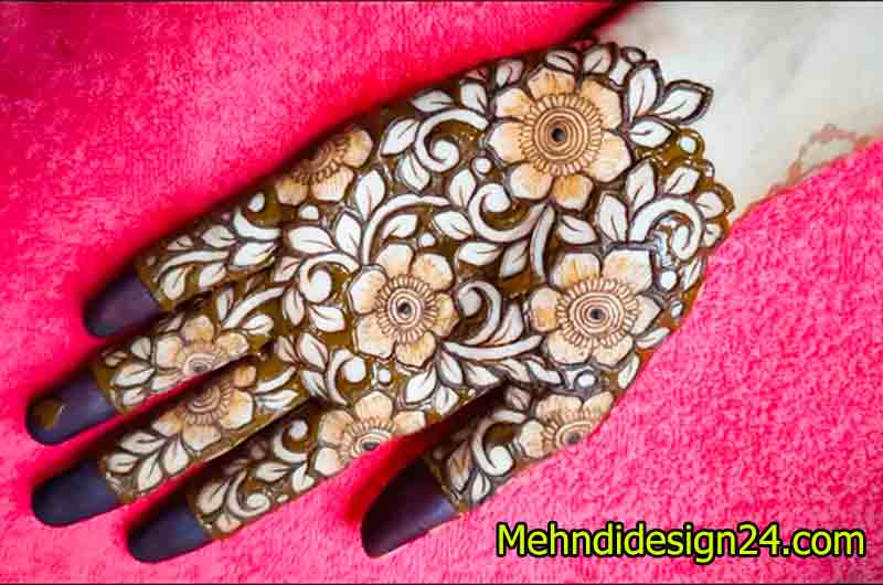 Easy Simple Negative Space henna Mehndi design - Mehndi Designs